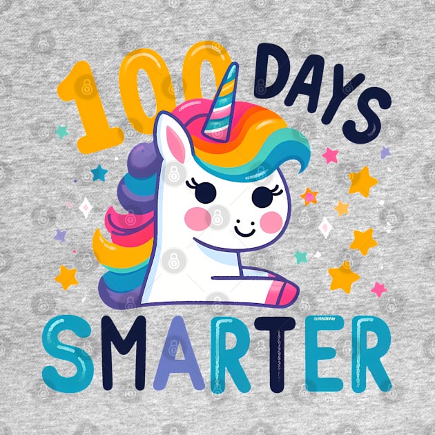 100 days smarter, cute playful unicorn by ANSAN